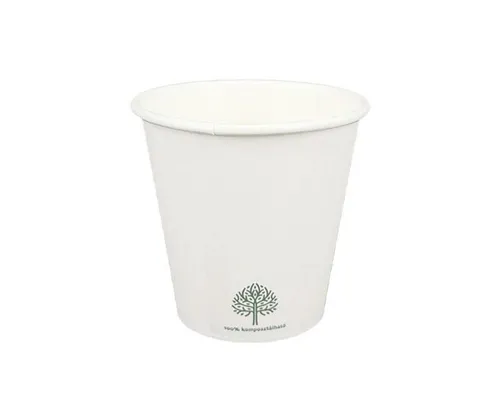 Vízbázisú fehér papírpohár 1,8 dl, 6oz, 100% komposztálható