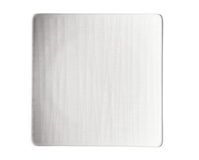 Rosenthal Mesh porcelán szögletes lapostányér anyagában mintás - 14 x 14 cm