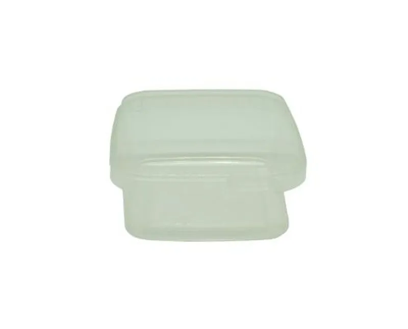 Dézsmazáras szögletes tálka 600 ml PP víztiszta 129 x 129 mm