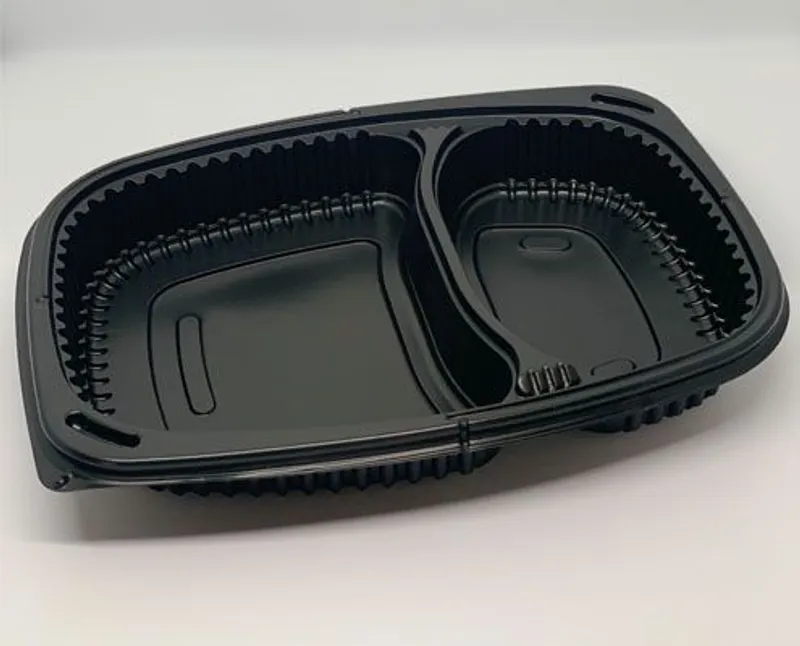 Műanyag fekete kétrészes doboz 1250 ml