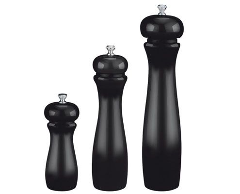 Borsőrlő fa, kerámia mechanikával, mag. 20 cm, fekete