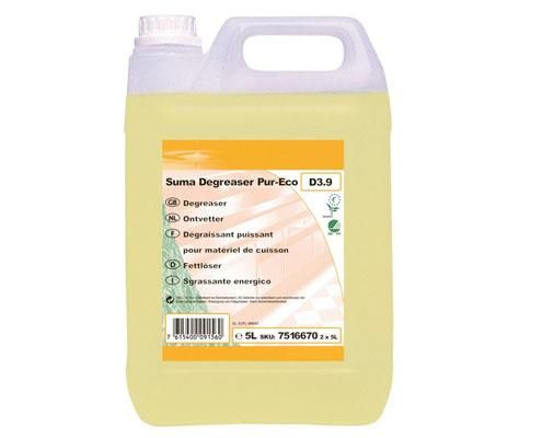 Diversey SUMA Degreaser Pur-Eco D3.9 eco címkével ellátott, erős zsíroldószer főzőedények tisztítására 5 l