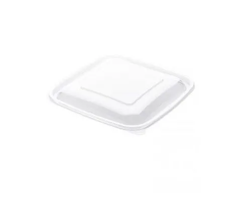 Dishy szögletes nagy salátás tál PET víztiszta tető 190 x 190 x 17 mm 500-1500 ml-es aljakhoz