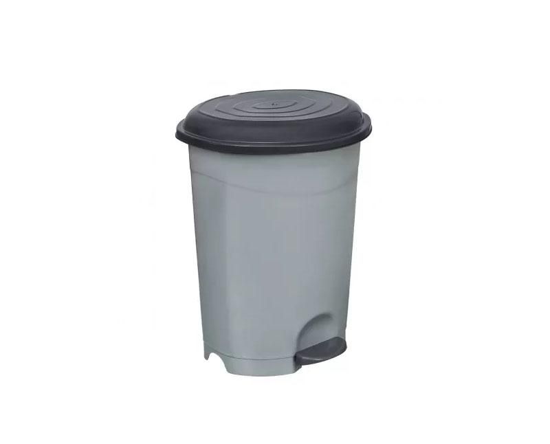 Pedálos szemetes kuka, műanyag, ECO antracit, kivehető kosárral, 12 l