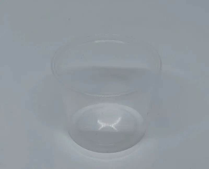 Műanyag átlátszó szószos, öntetes tálka 100 ml