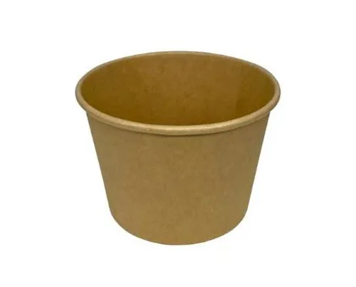 Begreen barna papír salátás kerek tál 8 x Ø11,5 cm - 18 oz