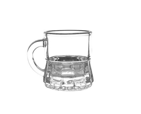Üveg füles stampedlis pohár 20 ml
