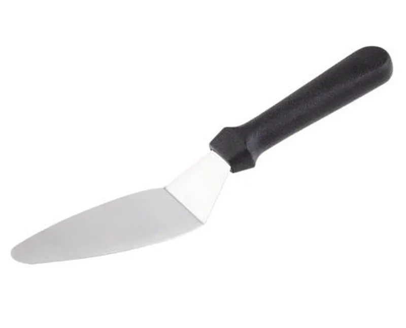 Rozsdamentes acél hajlított spatula polipropilén nyéllel 17 x 7,5 cm