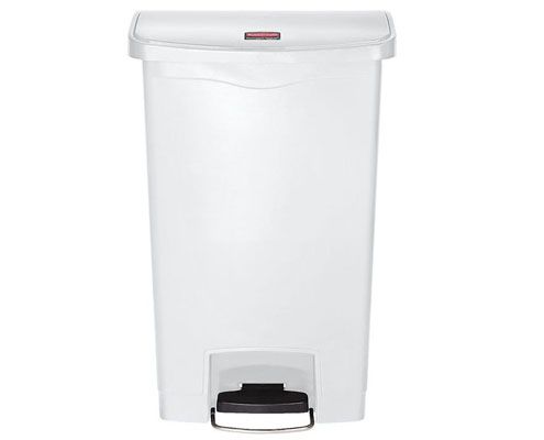 Rubbermaid Step On keskeny pedálos szemetes kuka 50 l fehér