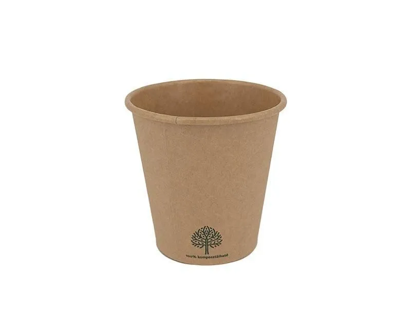 Vízbázisú kraft papírpohár 1,8 dl, 6oz, 100% komposztálható