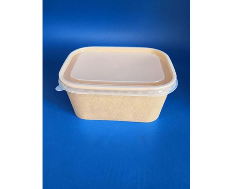 Tető 1000 ml-es kraft szögletes ételes dobozhoz 120 x 170 mm
