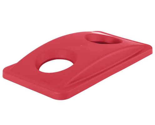 Rubbermaid Slim Jim szelektív piros szemeteskuka tető üveg/műanyag