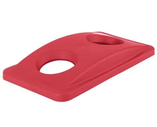 Rubbermaid Slim Jim szelektív piros szemeteskuka tető üveg/műanyag