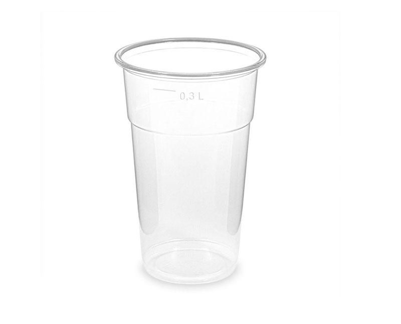 Műanyag natúr sörös pohár 300 ml