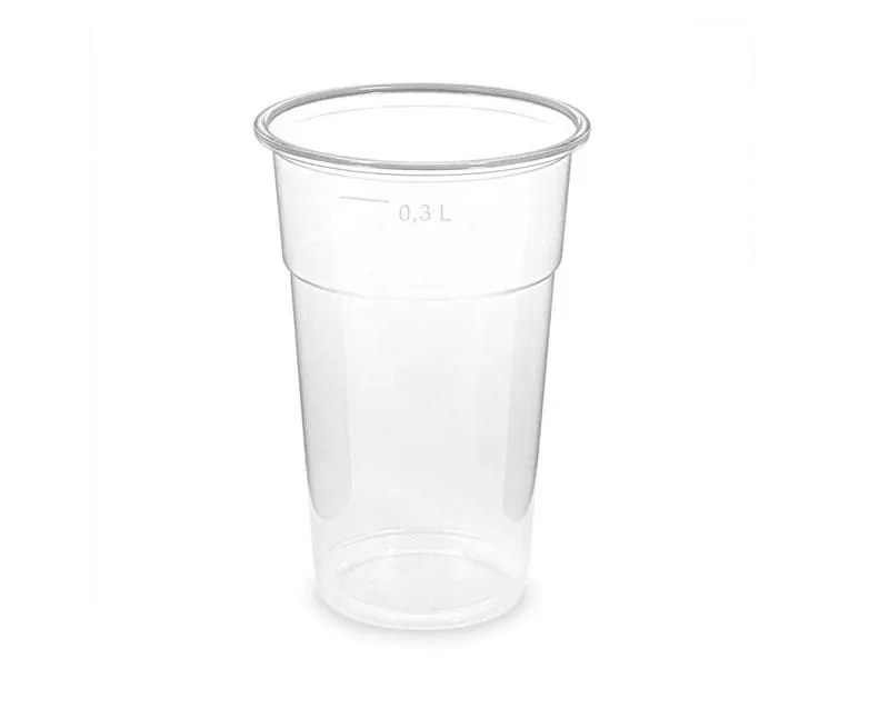 Műanyag natúr sörös pohár 300 ml