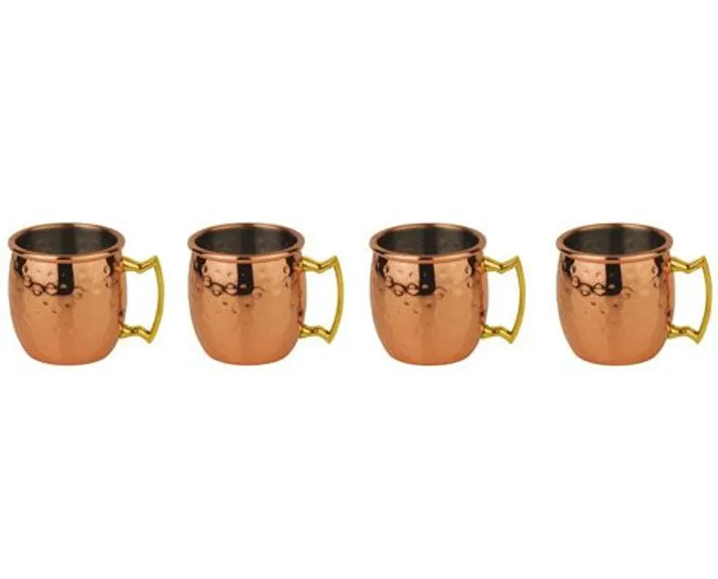 Mini Moscow rozsdamentes acél réz kalapált felületű bögre 60 ml