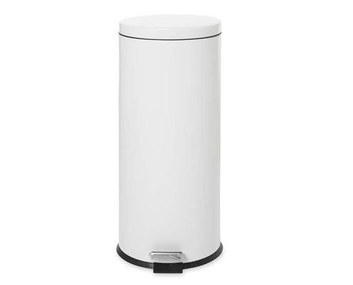Rubbermaid rozsdamentes acél pedálos szemetes 30 l fehér