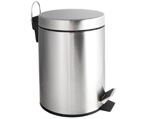 Simex pedálos szemetes rozsdamentes szálcsiszolt 5 l