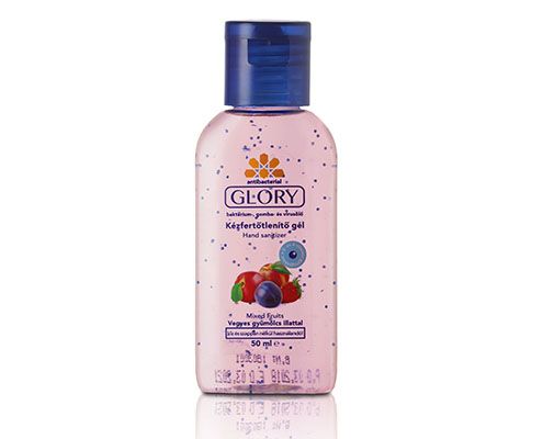 Glory kézfertőtlenítő gél vegyes gyümölcs illattal 50 ml