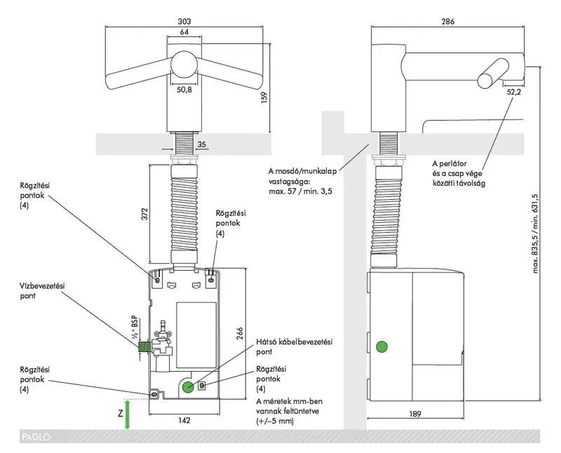 Dyson Airblade Wash+Dry kézszárító és csaptelep szett, álló kivitel