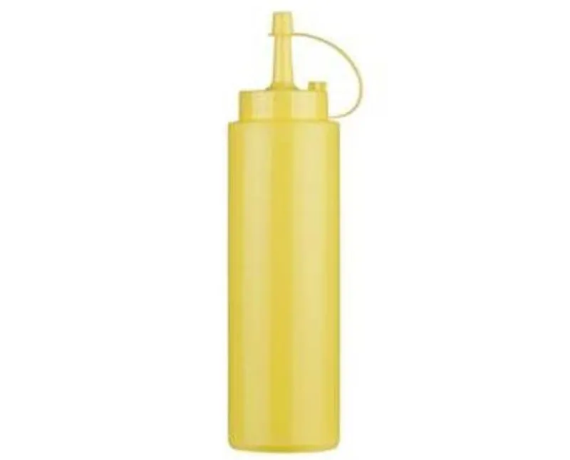 Műanyag szósznyomó/szószadagoló palack sárga 360 ml