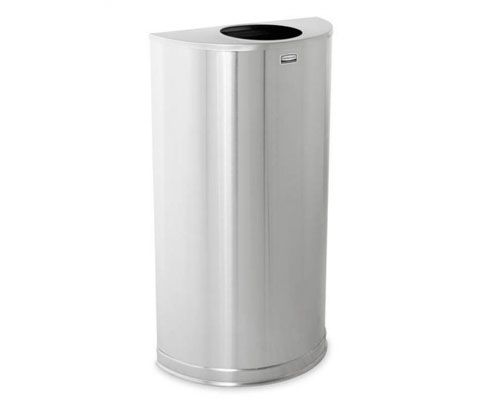 Rubbermaid dekoratív félkör alakú szemetes kuka, 45 l, ezüst
