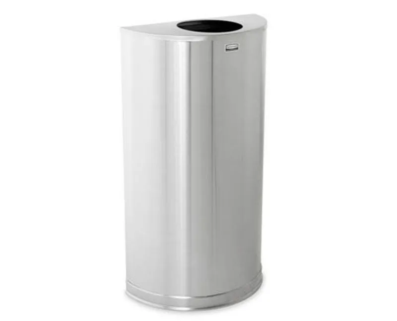 Rubbermaid dekoratív félkör alakú szemetes kuka, 45 l, ezüst
