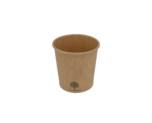 Vízbázisú kraft papírpohár 1 dl, 4oz, 100% komposztálható
