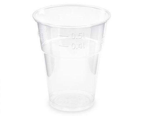 Bioműanyag pohár PLA 500 ml víztiszta