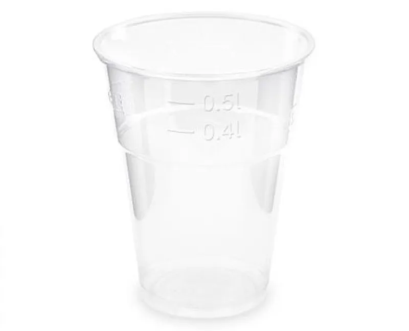 Bioműanyag pohár PLA 500 ml víztiszta
