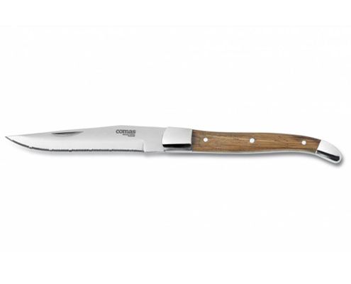 Alps steak kés rozsdamentes acél, fa nyéllel