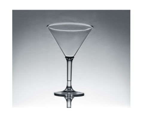 Polikarbonát törhetetlen műanyag martinis koktélkehely 300 ml