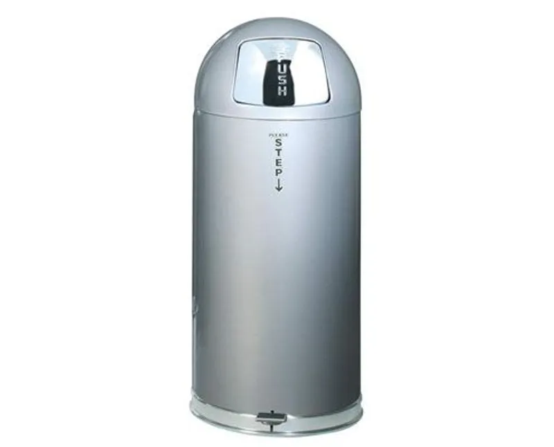Rubbermaid design pedálos szemetes ezüst 56 l