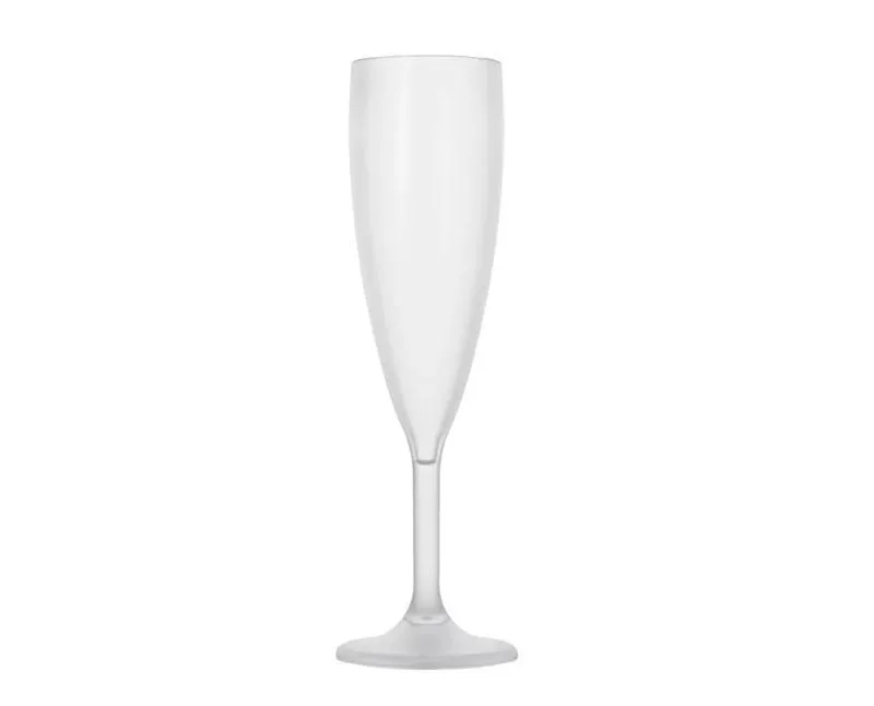Polikarbonát törhetetlen pezsgős pohár, érdes felületű, 180 ml