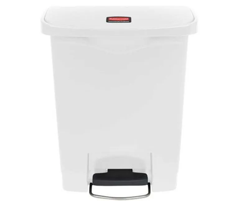 Rubbermaid Step On keskeny pedálos szemetes kuka 30 l fehér