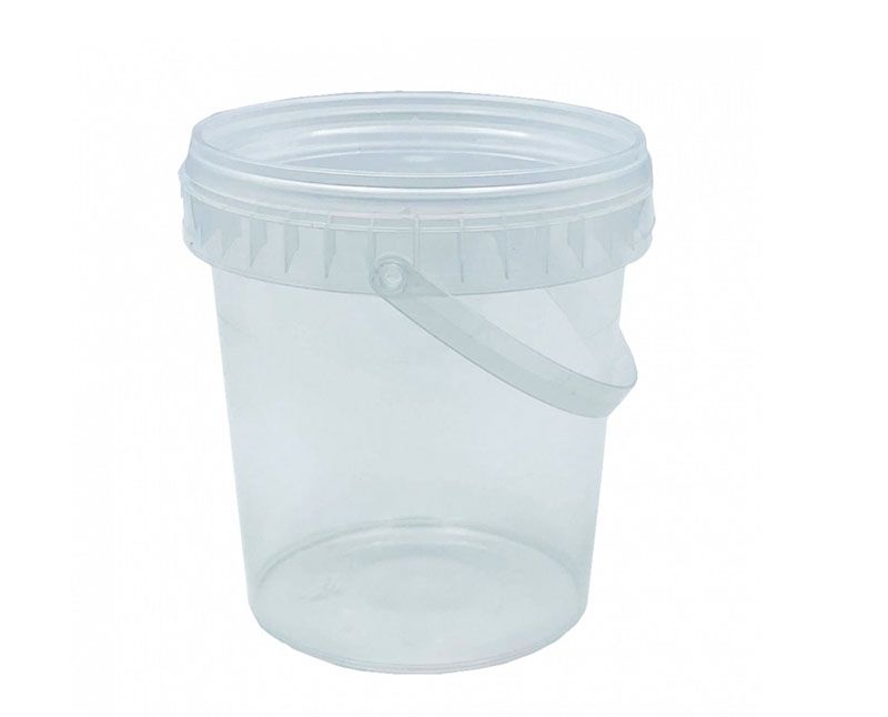 PP víztiszta vödör füllel 1080 ml