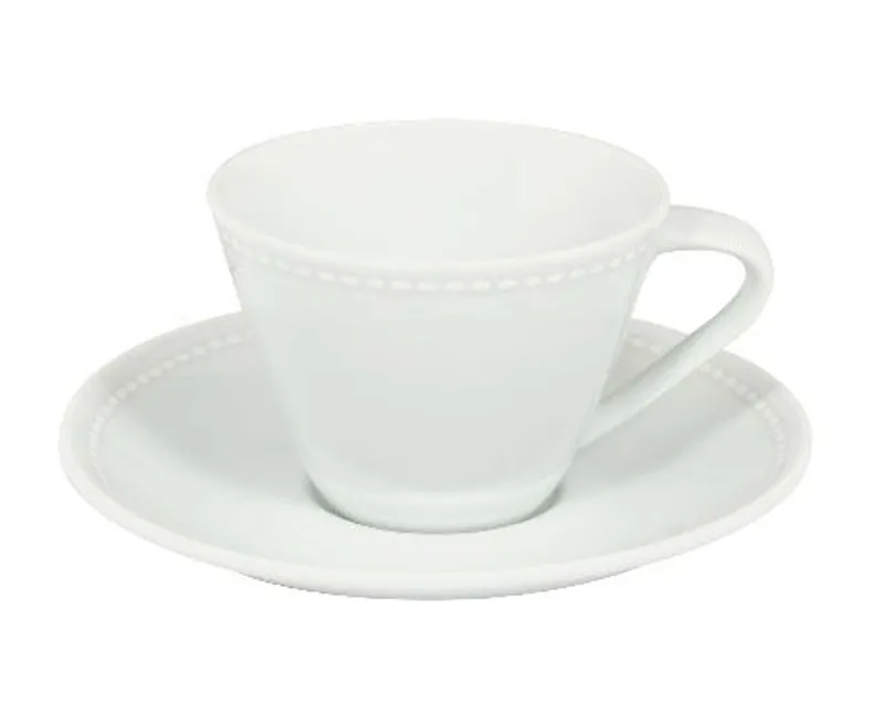 Vista Alegre Perla porcelán csésze + alj 21 cl 15,7 cm