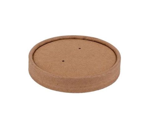 Leveses kraft papír tető 350 ml-hez 90 mm (barna kraft pohárhoz)