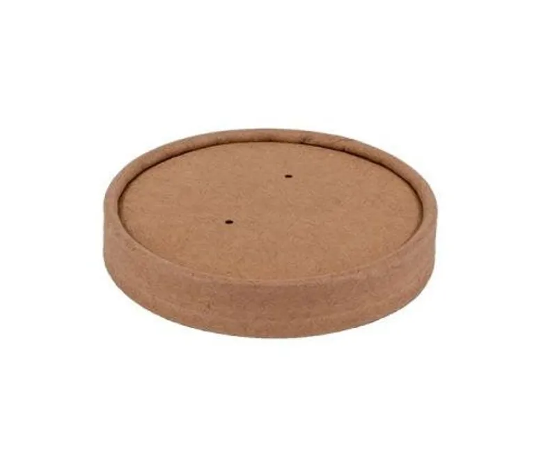 Leveses kraft papír tető 350 ml-hez 90 mm (barna kraft pohárhoz)