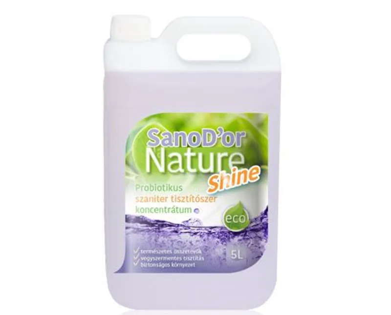 SanoD’or Nature Shine Környezetbarát fürdőszoba (szaniter) tisztítószer koncentrátum 5 liter