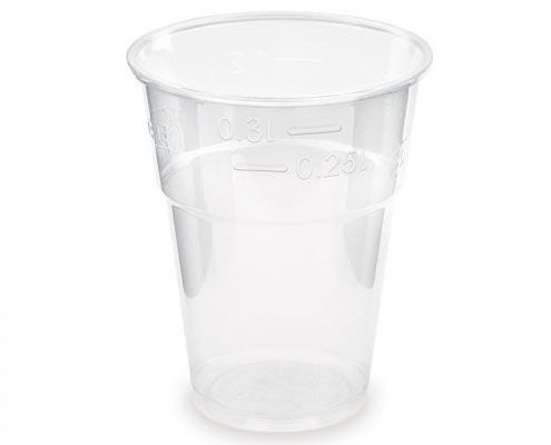 Bioműanyag pohár PLA 300 ml víztiszta