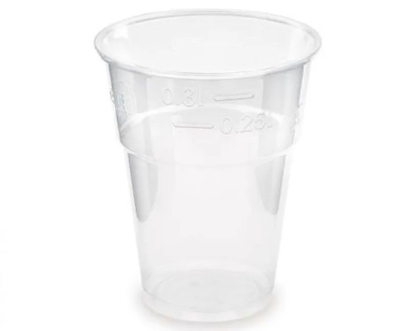 Bioműanyag pohár PLA 300 ml víztiszta