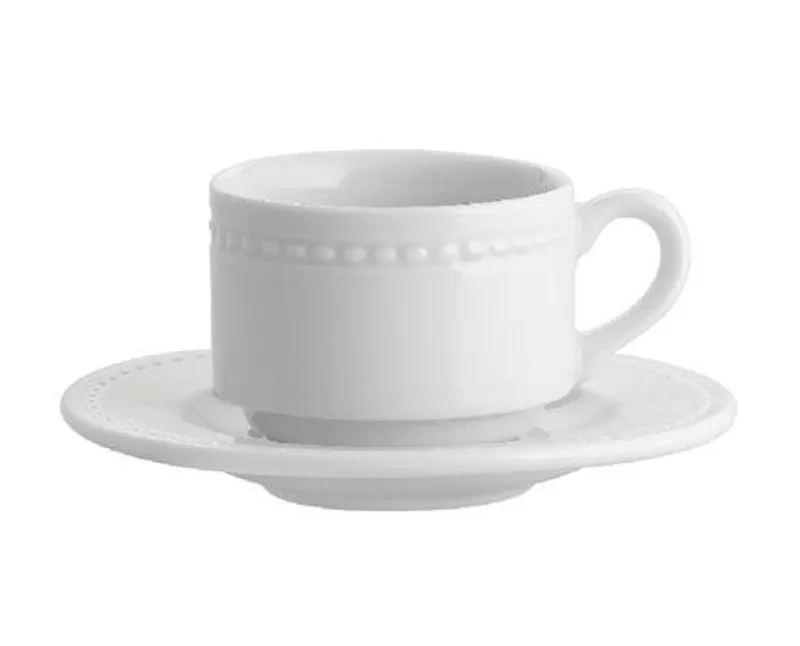Vista Alegre Perla porcelán csésze + alj 20,6 cl 15,2 cm
