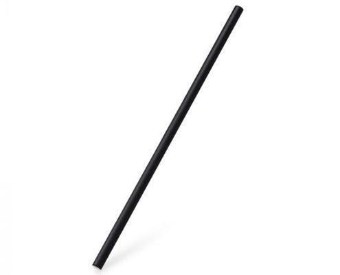 Papír fekete szívószál 8 x 230 mm - környezetbarát