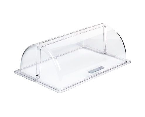 Rolltop akril búra egyenes füllel GN 1/1 tálcára