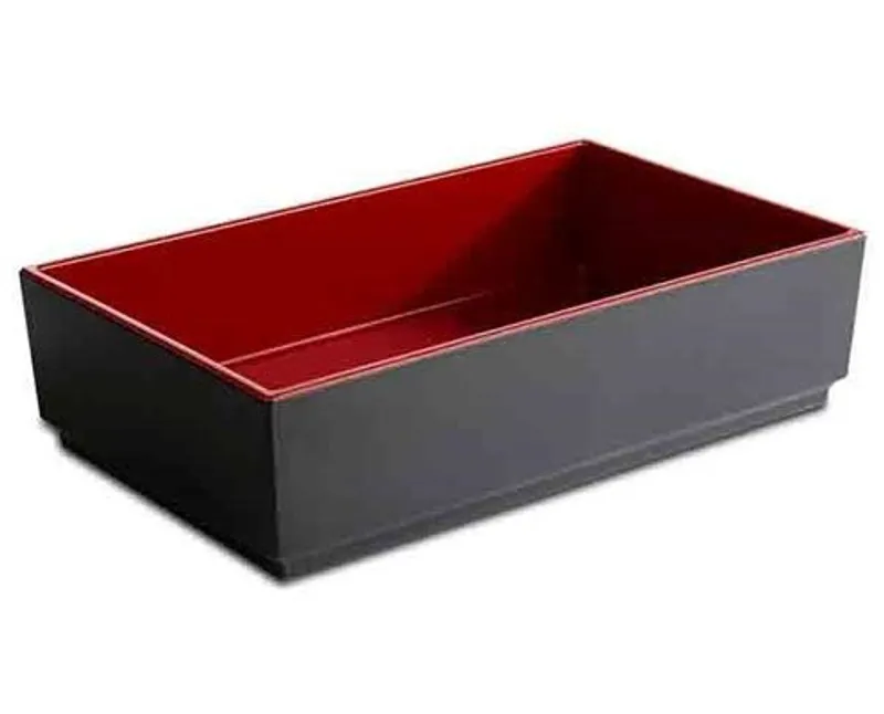 Asia Plus tál, melamin, 25,5 x 15,5 x 6,5 cm, fekete-piros