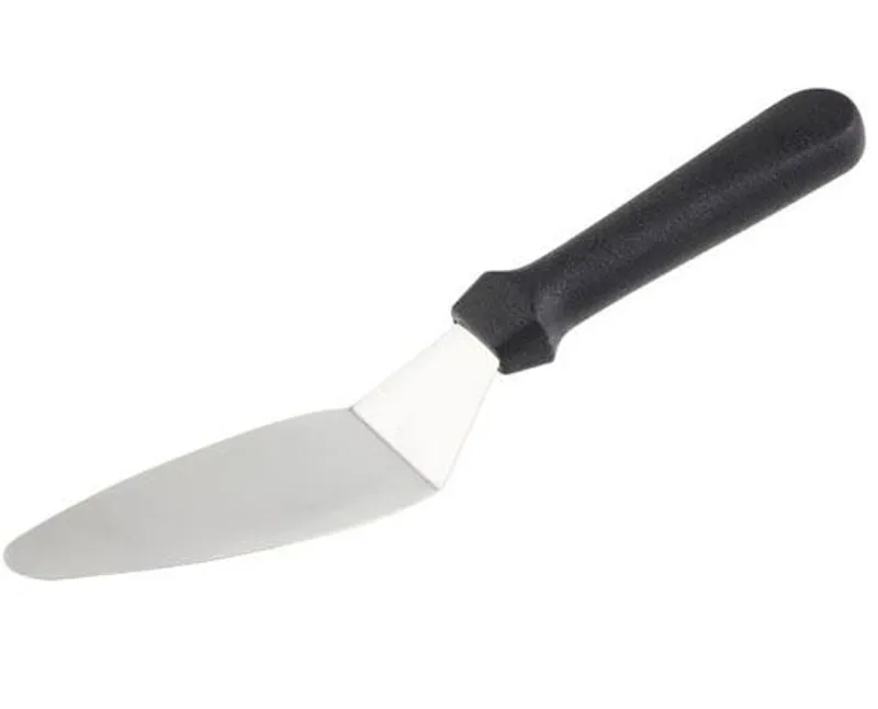 Rozsdamentes acél hajlított spatula polipropilén nyéllel 34 x 5 cm