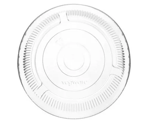 PLA lapos tető, szívószál nyílással - 96 mm átmérőjű pohárhoz