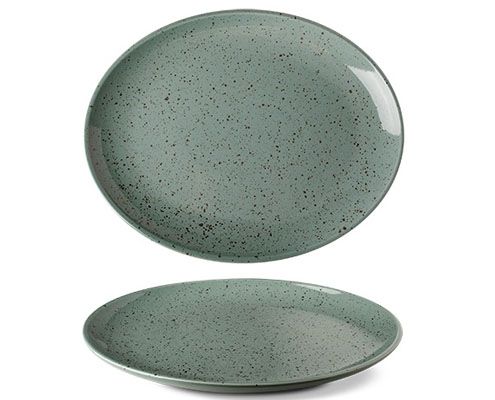 Lifestyle Rainforest porcelán ovális tányér 28 cm