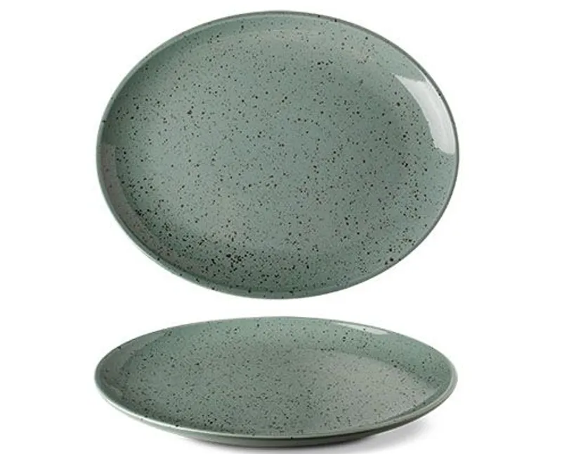 Lifestyle Rainforest porcelán ovális tányér 28 cm